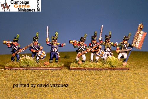 Light Infantry Command 1800-1807. Side plume, hussar gaiters.