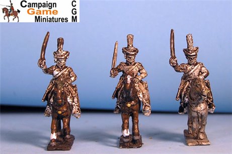 Polish Chasseurs Charging x 4