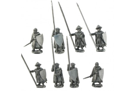 Dismounted Knights with cloak, standing