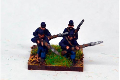 Infantry in Kepi Kneeling