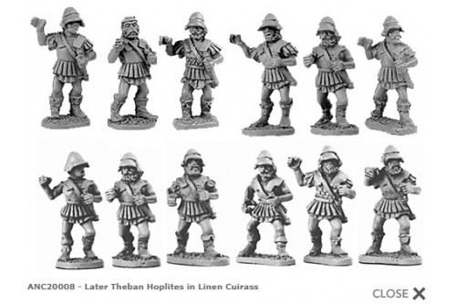 Theban Hoplites in linen cuirass  (Random 8 of 12 designs)