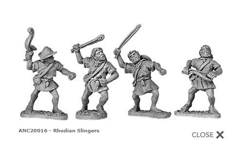 Rhodian slingers (random 8 of 4 designs)