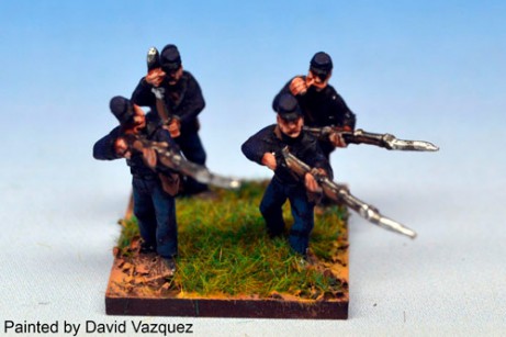 Infantry in Kepi Firing and loading