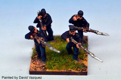 Infantry in Kepi Firing and loading