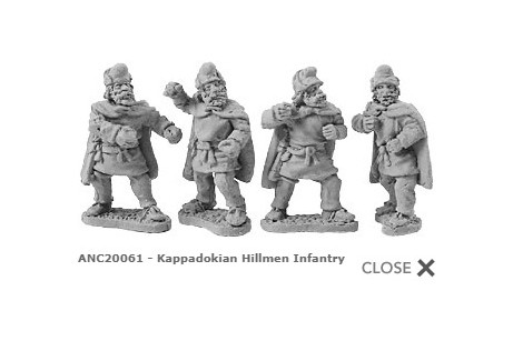 Kappadokian Hillmen Infantry (random 8 of 4 designs)