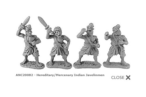 Hereditary/Mercenary Indian Javelinmen (random 8 of 4 designs)