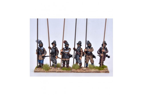 Pikemen, armour, vertical pike (6 diffeent figures not including pikes)