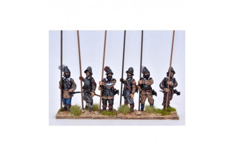 Pikemen, armour, vertical pike (6 diffeent figures not including pikes)