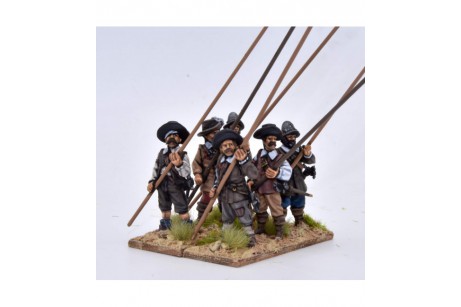 Pikemen, pike at 45º (6 different figures not including pikes)